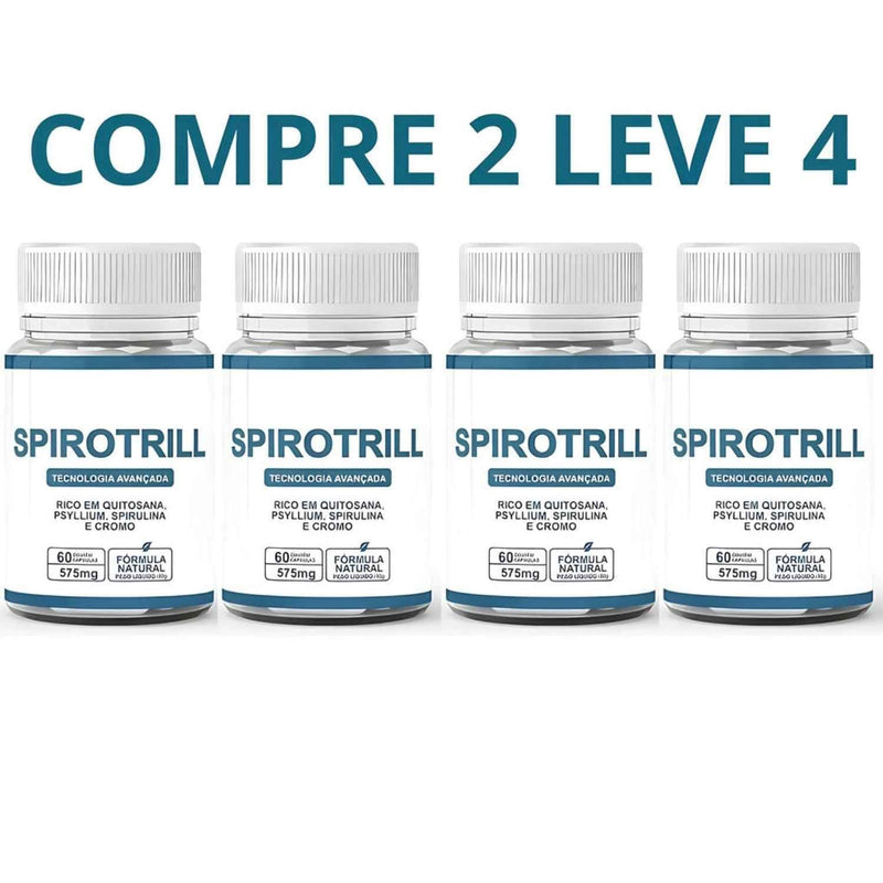 Spirotrill 60 Cápsulas - Aliado No Emagrecimento Natural - Compre 1 Leve 2 + Frete Grátis