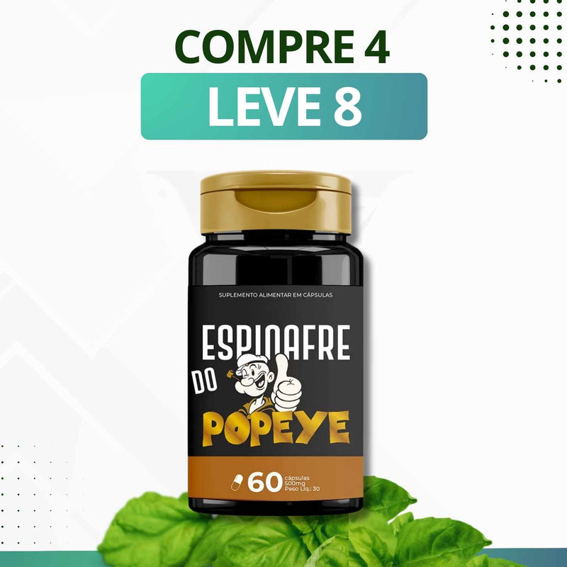 Espinafre Do Popeye 60 Cápsulas - Suplemento Alimentar + Frete Grátis