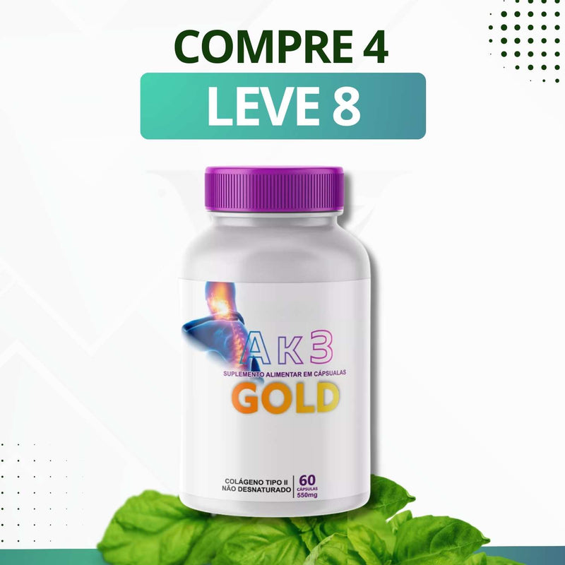 Gold AK3 60 Cápsulas - Suplemento Alimentar - Promoção Exclusiva + Frete Grátis