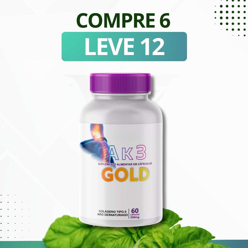 Gold AK3 60 Cápsulas - Suplemento Alimentar - Promoção Exclusiva + Frete Grátis