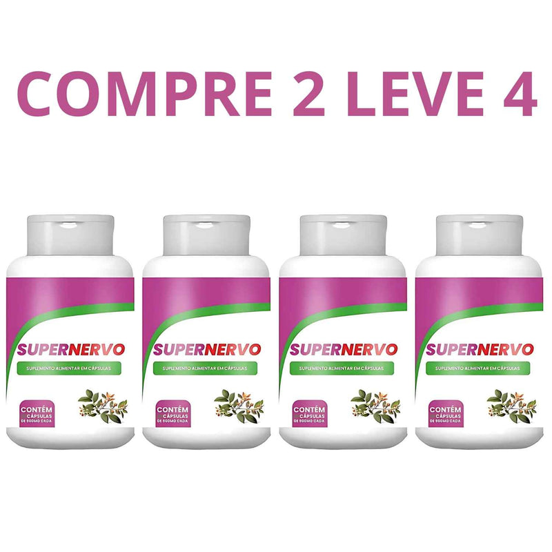 Super Nervo 60 Cápsulas - Saúde dos Nervos e Bem-Estar Neurológico + Frete Grátis