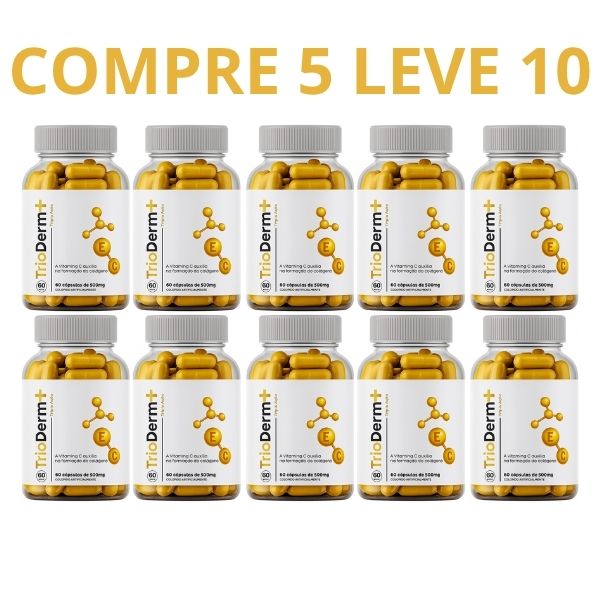 Trioderm+ 60 Cápsulas - Tratamento Contra as Rugas e o Envelhecimento + Frete Grátis