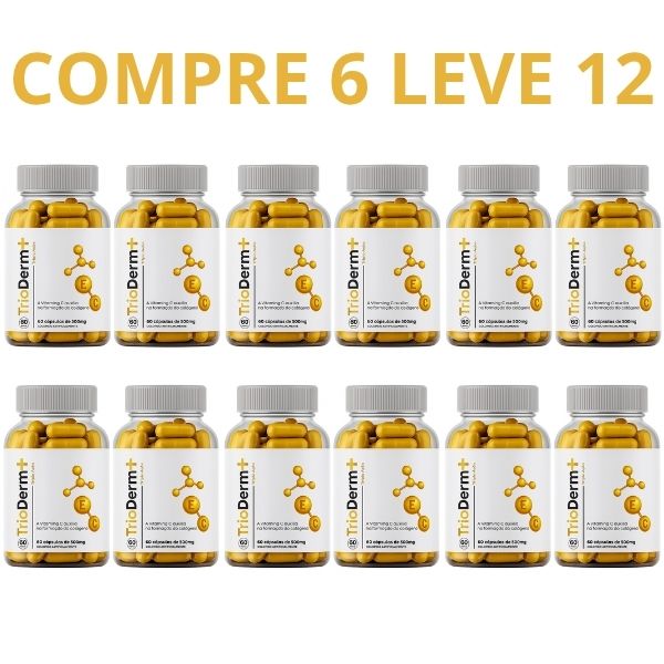 Trioderm+ 60 Cápsulas - Tratamento Contra as Rugas e o Envelhecimento + Frete Grátis