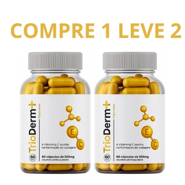 Trioderm+ 60 Cápsulas - Tratamento Contra as Rugas e o Envelhecimento + Frete Grátis